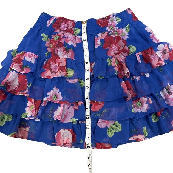 Hollister Floral Blue Skirt size large - Picture 4 of 8